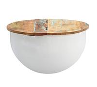 FineBuy Table basse en bois massif Ø 60cm Table de salon ronde Table de salon Moderne