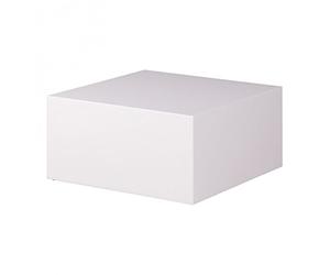 FineBuy Table Basse Monobloc 60x60x30 cm Brillante Blanche, Carré
