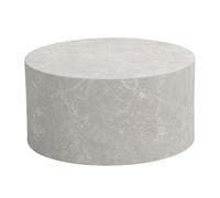 FineBuy Table basse Monobloc ronde 60 cm aspect pierre couleur sable - Table de salon moderne au design élégant - Table basse ronde pour salon