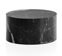 FineBuy Table Basse MONOBLOC Ronde 60x60x30 cm Noire, Bout de Canapé | table de salon en sobre ronde forme, table lounge avec place pour télécommande et smartphone, table à café facile d'entretien
