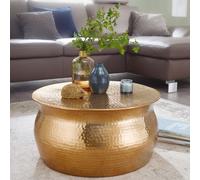 FineBuy Table basse Table de salon ronde Table de salon martelée