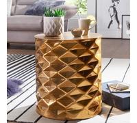 FineBuy Table d'appoint Ø43,5 cm Aluminium Table de salon Table basse ronde