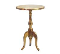 FineBuy Table d'appoint Aluminium Or 35cm Métal Rond - Table d'appoint Design Alu - Table de Salon Moderne - Table Basse de Salon - Table Basse Noble Faite à la Main