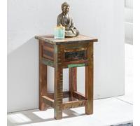 FineBuy Table d'appoint Bois Massif 30x50x30cm Bout de canapé Table de téléphone