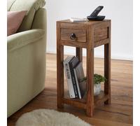 FineBuy Table d'appoint Bois Massif 30x68x30cm Bout de canapé Table de téléphone