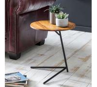 FineBuy Table d'appoint Bois Massif 40x46x40cm Bout de canapé Table de Salon
