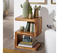FineBuy Table d'appoint Bois Massif 44x60x30cm Bout de canapé Table de Salon