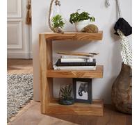 FineBuy Table d'appoint Bois Massif 45x60x30cm Bout de canapé Table de Salon