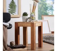 FineBuy Table d'appoint Bois Massif Acacia 35 x 45 x 35 cm Table Basse Salon | Bout de canapé est - Table de téléphone - Table en Bois carré