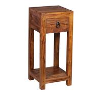 FineBuy Table d'appoint Bois Massif Sheesham 30 x 68 x 30 cm Table Basse Salon | Bout de canapé est - Table de téléphone - Table en Bois