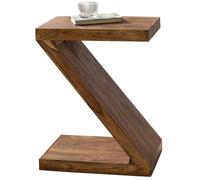 FineBuy Table d'appoint Bois Massif Sheesham 44 x 59 x 30 cm Table Basse Salon | Bout de canapé est - Capacité de Charge par Plaque: 30 kg - Table en Bois