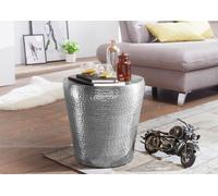 FineBuy Table d'appoint Métal 41x41x41 cm Table Basse Design Bout de canapé Rond