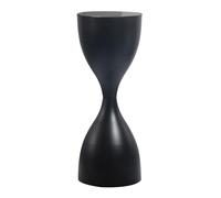 FineBuy Table d'appoint Noire 23cm Métal Verre Rond - Table d'appoint Design Fer - Table de Salon Moderne - Table Basse Élégante Salon Faite à la Main