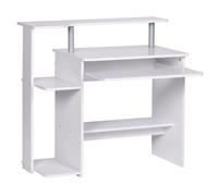 FineBuy Table de Bureau 94 x 90 x 48 cm Blanc Table de Bureau pour Ordinateur | Table PC avec extrait de Clavier | Bureau d'ordinateur Table d'ordinateur | Table d'ordinateur Portable