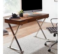 FineBuy Table de Bureau Petit 120x55x78 cm Table pour Ordinateur avec Rangement