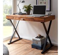 FineBuy Table de Bureau Petit 120x55x78 cm Table pour Ordinateur avec Rangement