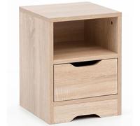 FineBuy Table de Chevet 31x43x31 cm Table de Nuit avec Tiroir et Rangement Sonoma | Table d'appoint Design Moderne | Console de Nuit Classique