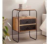 FineBuy Table de Chevet Bois Massif 40x60x30 cm Table de Nuit d'appoint Haute