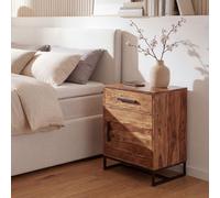 FineBuy Table de Chevet Bois Massif 45x35x65 cm Table de Nuit d'appoint Haute