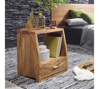 FineBuy Table de chevet Bois Massif 45x53x40 cm Table de nuit Table d'appoint