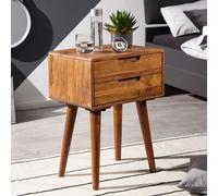 FineBuy Table de chevet Bois Massif 47x66x36 cm Table de nuit Table d'appoint