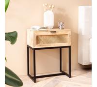 FineBuy Table de Chevet Bois Massif 50x60x30 cm Table de Nuit d'appoint Haute