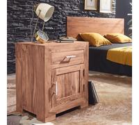 FineBuy Table de chevet Bois Massif 50x60x40 cm Table de nuit Table d'appoint