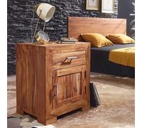 FineBuy Table de chevet Bois Massif 50x60x40 cm Table de nuit Table d'appoint
