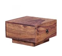 FineBuy Table de Chevet Bois Massif Sheesham 40 x 25 x 40 cm avec tiroir | Design Table de Nuit carré Nature Table d'appoint Chambre à Coucher Orientale