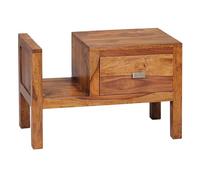 FineBuy Table de Chevet Bois Massif Sheesham 60 x 40 x 30 cm avec tiroir | Design Table de Nuit Nature Table d'appoint Chambre à Coucher avec Rangement Orientale