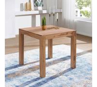 FineBuy Table à Manger en Bois Massif d'Acacia 80 x 80 cm | Design de Cuisine Style Maison de Campagne | Meuble Naturel pour Salle à Manger