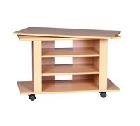 Table De Télévision Bois 75x51x38 Cm Banc Tv Tournant Commode Moderne Marron