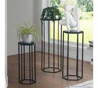 FineBuy Tables Gigognes Bois Massif Table d'appoint Basse Moderne Lot de 3