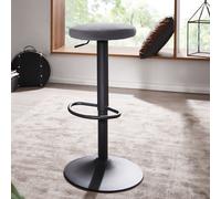 FineBuy Tabouret de Bar Chaise de Bar Reglable 58 - 79cm Métal / Velours Moderne