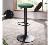 FineBuy Tabouret de Bar Chaise de Bar Reglable 58 - 79cm Métal / Velours Moderne