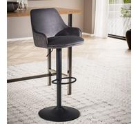 FineBuy Tabouret de Bar Moderne Velours Chaise Fauteuil de Comptoir Moderne