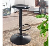 FineBuy Tabouret de Bar Noir Chaise de Bar Reglable 58 - 79 cm Métal Moderne
