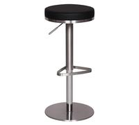 FineBuy Tabouret de Bar reglable en Hauteur 57-82 cm Noir Chaise de Bar | Tabouret Bar Métal - Capacité de Charge maximale: 110 kg - Assise rembourrée | Tabouret Bistro Moderne
