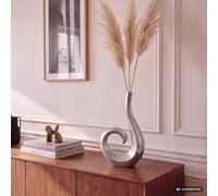 FineBuy Vase à fleurs 47cm Aluminium Spirale Vase de table Décoration intérieure