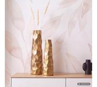 FineBuy Vase Décorative Lot de 2 Aluminium Fleurs Décoration Intérieure Moderne