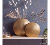 FineBuy Vase Décorative Lot de 2 Aluminium Moderne Fleurs Décoration Intérieure