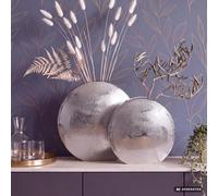 FineBuy Vase Décorative Lot de 2 Aluminium Moderne Fleurs Décoration Intérieure