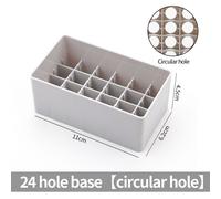 Finecolour-Sac De Rangement En Toile Bleu Marine Avec Fermeture Éclair,Sac De Grande Capacité Pour Stylos Marqueurs Artistiques,Peut Contenir 36 Pièces,48 Pièces,60 Pièces,72 - Type 24 Circular Hole