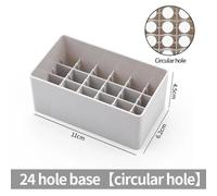 Finecolour-Sac De Rangement En Toile Bleu Marine Pour Marqueurs Artistiques,Sac À Stylo À Fermeture Éclair De Grande Capacité,Peut Contenir 36 Pièces,48 Pièces,60 Pièces,72 - Type 24 Circular Hole