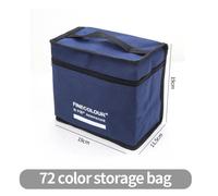 Finecolour-Sac De Rangement En Toile Bleu Marine Pour Marqueurs Artistiques,Sac À Stylo À Fermeture Éclair De Grande Capacité,Peut Contenir 36 Pièces,48 Pièces,60 Pièces,72 Pièces,120 - Type 72 Bag