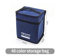 Finecolour-Sac De Rangement En Toile Bleu Marine Pour Marqueurs Artistiques,Sac À Stylo À Fermeture Éclair De Grande Capacité,Peut Contenir 36 Pièces,48 Pièces,60 Pièces,72 Pièces,120 - Type 48 Bag