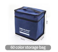 Finecolour-Sac De Rangement En Toile Bleu Marine Pour Marqueurs Artistiques,Sac À Stylo À Fermeture Éclair De Grande Capacité,Peut Contenir 36 Pièces,48 Pièces,60 Pièces,72 Pièces,120 - Type 60 Bag