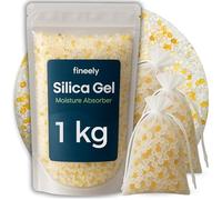 Fineely Déshumidificateur de gel de silice - 2 kg blanc Duo avec indicateur de couleur orange-vert boules de 3 à 5 mm - Séchoir à filament - Réutilisable - Granulés de séchage - Gel de silice