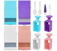 FineGood 8 ensembles de plateaux pour art diamant, kits d'accessoires de rangement pour art diamant, outils pour art diamant pour adultes, entonnoir de rangement pour art diamant pour DIY