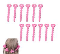 FineGood Lot de 12 bigoudis en éponge, doux, roulés à la main, sans danger pour les cheveux, doux, sans dommages causés par la chaleur, sûr, facile à utiliser, pour filles, rose
